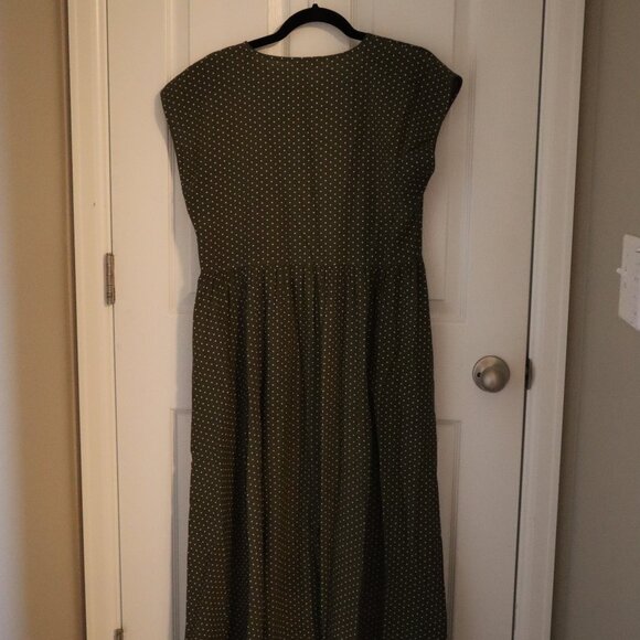 Madewell Button Front Midi Dress in Polka Dot- Small - Picture 4 of 8